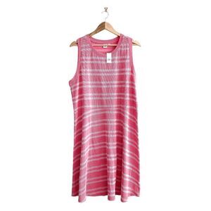 Gap Womens Sleeveless Ribbed Stripe Fit and Flare Midi Dress Size XXL